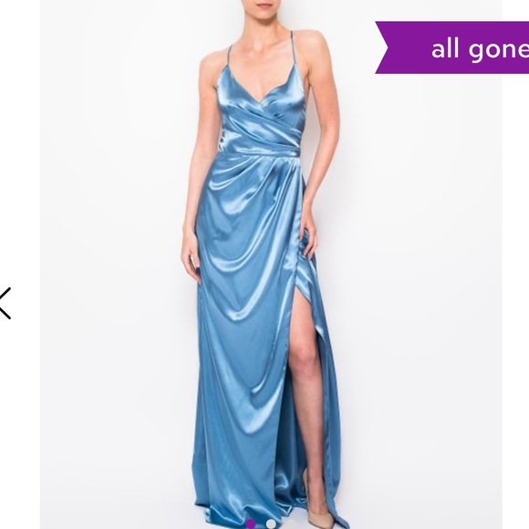 Hot pink satin effect wrap Slip lace up back long Dress gown 6 - Picture 16 of 16